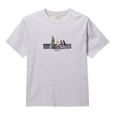 Dunst【智柚zeee.u同款】夏季航海主题帆船印花短袖T恤UDTS5B134