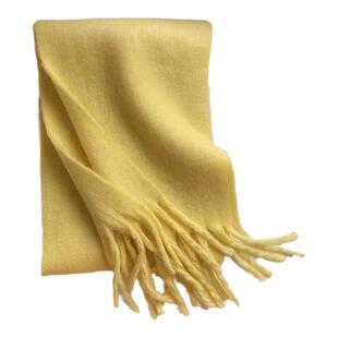 骄阳似我赵今麦同款黄色围巾女韩版百搭加厚保暖学生情侣围脖披肩