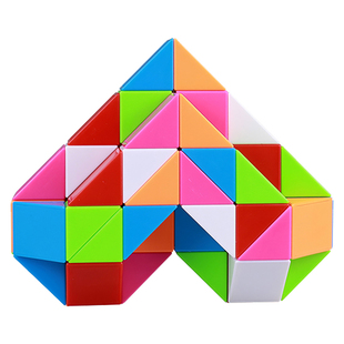 奇艺百变魔尺24段36段48段72段幼儿园小学生儿童彩色全套益智玩具