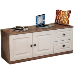 飘窗柜地柜可坐收纳储物柜阳台家用置物柜落地式矮柜可定制窗台柜