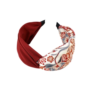 红影~新年气质复古风发箍头箍宽原创新中式发卡酒红度假发饰头饰