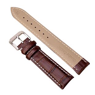 手表带男真皮表带头层牛皮表带纯皮白线代用天梭卡西欧美度天王dw