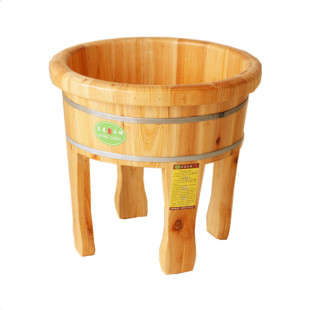 38cm高脚桶泡脚杉木桶洗脚桶加高足浴盆洗脚盆老人免蹲坐浴盆木盆