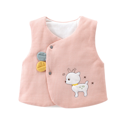 婴儿马甲秋冬季夹棉保暖宝宝背心