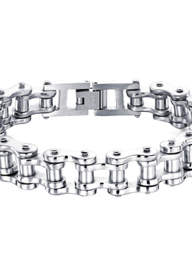 925纯银机车链条男女时尚手链