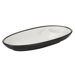 密胺子母盘商用创意仿瓷塑料红糖糍粑小酥肉小吃饺子盘虾盘带醋碟