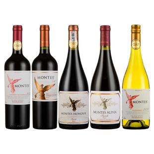 montes智利原瓶进口红酒 蒙特斯红天使金天使欧法荣耀 干红葡萄酒
