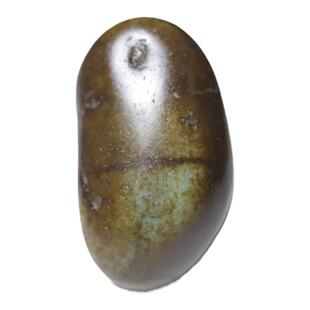 玉奕玉雕工作室新疆和田玉籽料独籽沙枣青特色料定制男女玉吊坠