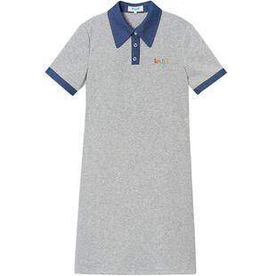 ToyzY牛仔polo领短袖连衣裙女夏季休闲风空气层棉ZC35205400