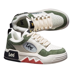 Lee官方男鞋2026新款男士厚底面包鞋运动休闲板鞋真皮鞋子男潮鞋