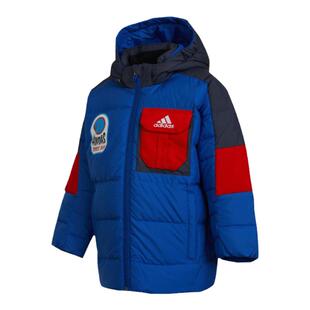 Adidas阿迪达斯男女小童羽绒服冬运动休闲连帽耐脏保暖外套HM9640