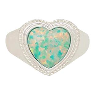 金晨同款现在就出发综艺oups！欧泊之恋戒指度假风爱心多巴胺