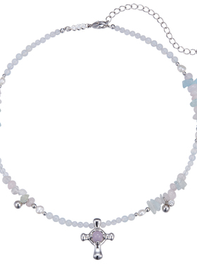 新品小众珍珠项链INIZIO紫玉玛瑙