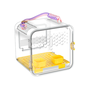 我和它鹦鹉外带笼便携鸟包外出包斜跨背带鸟笼小鸟荷兰猪用品透明