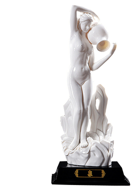 人物创意美女摆件白瓷德化工艺品