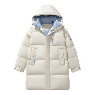 回力中长款冲锋棉衣男士冬季2025新款青少年加厚棉服工装棉袄外套