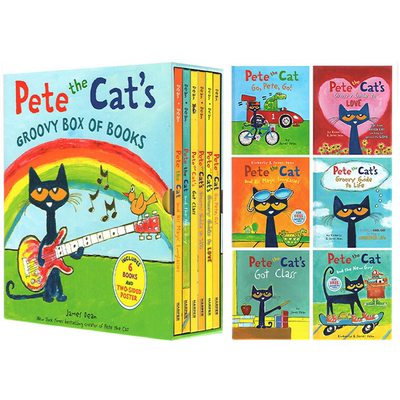 礼盒装皮特猫儿童绘本海报