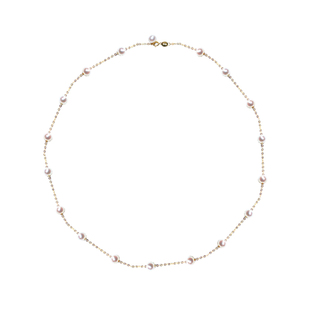 特价日本akoya天然海水珍珠满天星项链18k金锁骨链y字链18颗气质