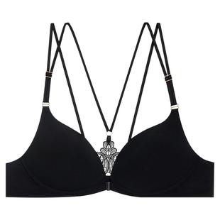 爱慕25春夏倾心之约内衣女3/4无钢圈中厚模杯前开扣蕾丝美背文胸