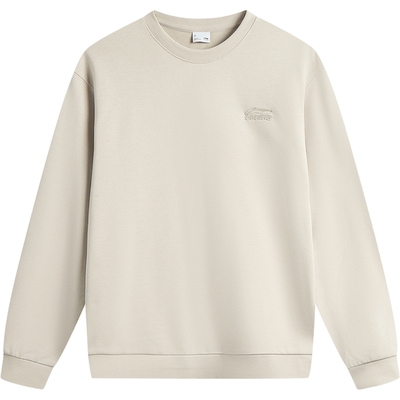 李宁简约风情侣纯色无帽卫衣