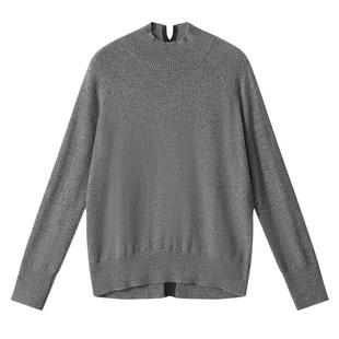 23区日系秋季通勤宽松纯山羊绒半高领套头针织毛衣羊绒衫商场同款