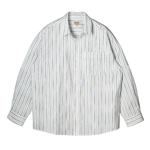 CITYDIVE Ultra-Fine Multi-Striped Shirt 素彩提花廓形条纹衬衫