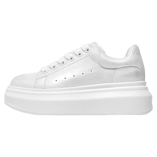 LeeCooper厚底小白鞋女2025新款增高女鞋轻便百搭配裙子休闲板鞋