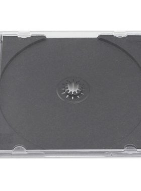 优质 CD/DVD 光盘盒 黑色厚方盒光盘保护盒 ( 可装 封底 封面 )