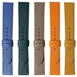 新款法国EPSOM手掌纹牛皮真皮手表带适用欧米茄天梭腕表之家XBIAO