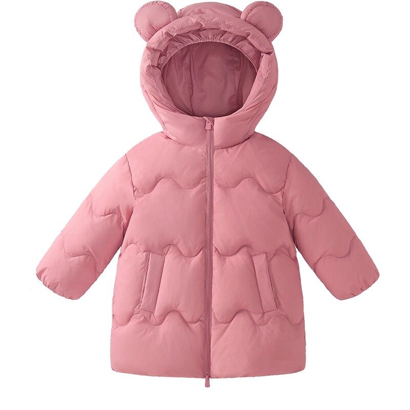 jellybaby女童羽绒服冬季新款保暖冬装宝宝中长款防风儿童厚外套