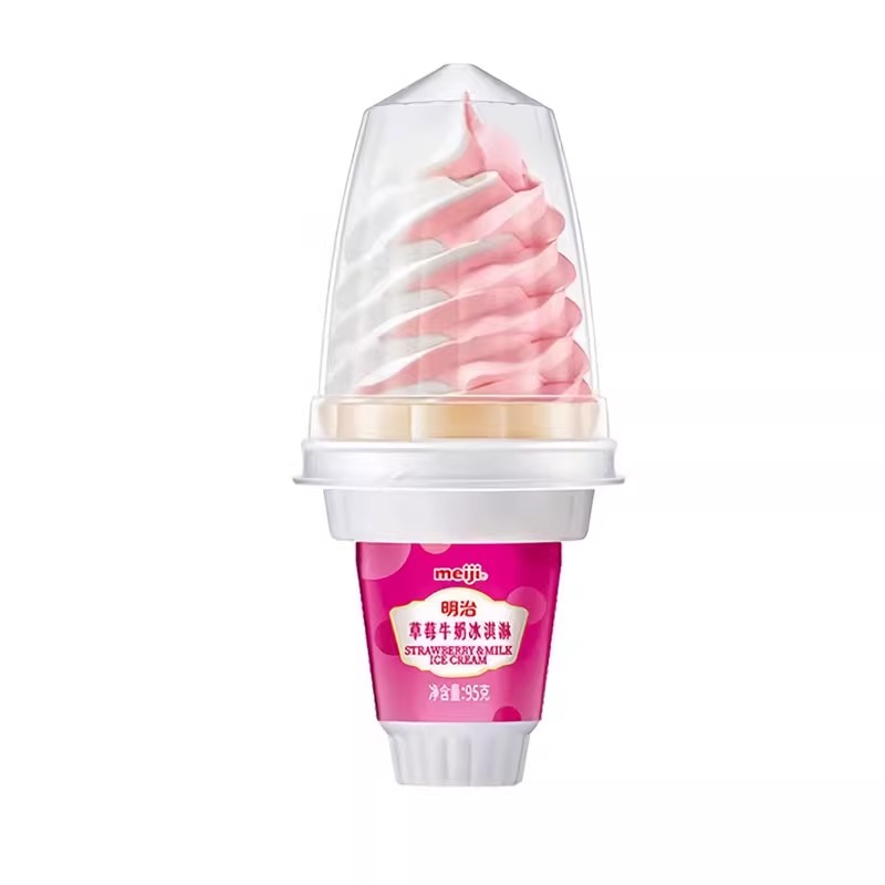 【包邮】10支明治火炬大头甜筒冰淇淋 草莓牛奶巧克力雪糕冰激凌