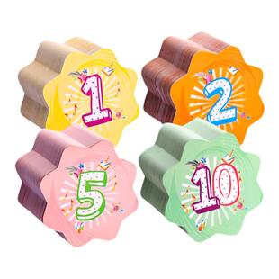 儿童积分卡奖励卡家庭幸运1分10分5分小学生奖励表卡片纸定制积分币兑换币创意培训班上课鼓励的孩子学习批发