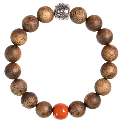 喜运宝国风南红奇楠沉香手串