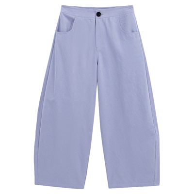 riverstone plus 后侧风琴压摺多巴胺宽松休闲裤女纯色直筒阔腿裤