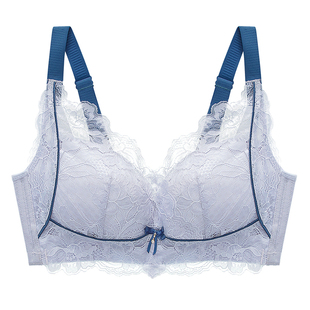 显胸小内衣女夏季薄款bra大胸显小无钢圈无海绵文胸大码超薄胸罩