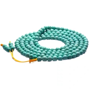 天然绿松石散珠3mm小米珠手工diy米珠手串高瓷手链小圆珠玉石饰品