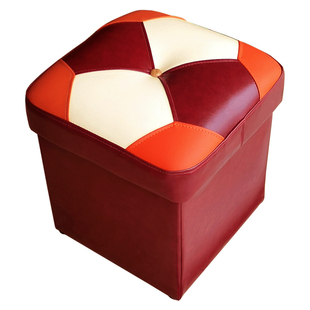 北欧实木收纳储物全油蜡皮凳门口换鞋客厅沙发茶几矮凳皮墩妆台凳