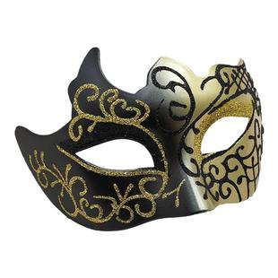 派对面具玩具男生帅气面罩半脸化装舞会酒吧氛围感道具半脸神秘感