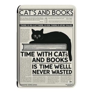 适用乐天KOBO复古黑猫kindle电子书paperwhite手持958保护套KPW4英文5/6新款scribe阅读器oasis2简约3壳K11潮