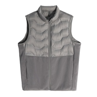 Mind Bridge羽绒马甲男外穿拼接摇粒绒保暖坎肩内搭轻薄背心马夹