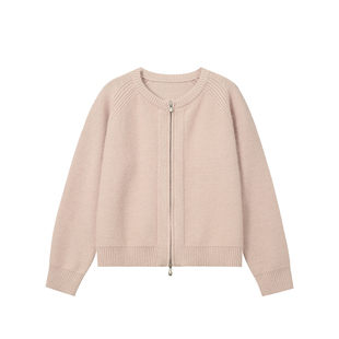 郑买买 粉雪绒绒 秋冬新款绵羊毛圆领简约百搭巨好看的内搭毛衣女