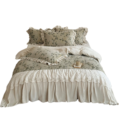 法式复古风冬季牛奶绒四件套