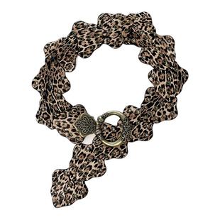 柳吴伟豹纹腰带女款配裙子收腰宽版美式复古y2k辣妹腰封装饰皮带