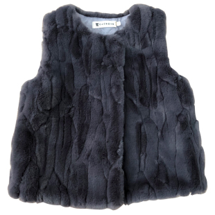 2025秋冬季时尚儿童马甲外穿男童女童宝宝仿皮草羊羔毛绒坎肩背心