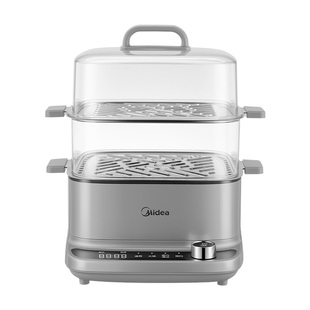 美的电蒸锅不锈钢蒸片蒸煮一体锅多功能家用三层可预约电蒸箱