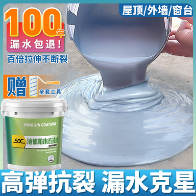 屋顶防水补漏材料渗水漏水专用高弹抗裂涂料楼顶补漏王防漏防水胶