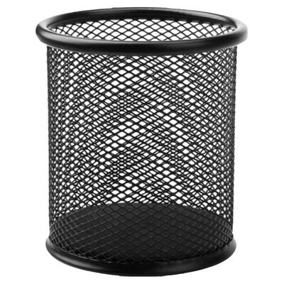 得力办公室桌面收纳盒圆形金属