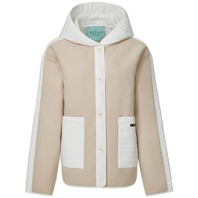 SKYHAND短款连帽毛呢外套