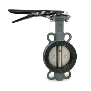 蝶阀对夹式65手柄80法兰150开关50手动D71X16阀门200消防300dn100