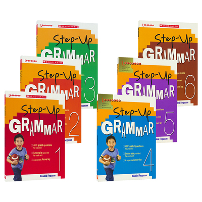 Scholastic Step Up Grammar 美国学乐英语阶梯语法1-6年级 小学英语语法高效讲解+练习题 英文原版进口教辅